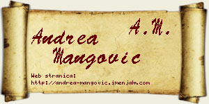 Andrea Mangović vizit kartica